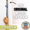 dog proof door latch for cats Door Buddy adjustable cat door strap for interior doors that blocks dogs and toddlers while letting cats safely pass through.