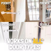 dog proof door latch for cats Door Buddy cat door latch system for interior doors that acts as a pet gate alternative to keep dogs out of cat litter and food areas.