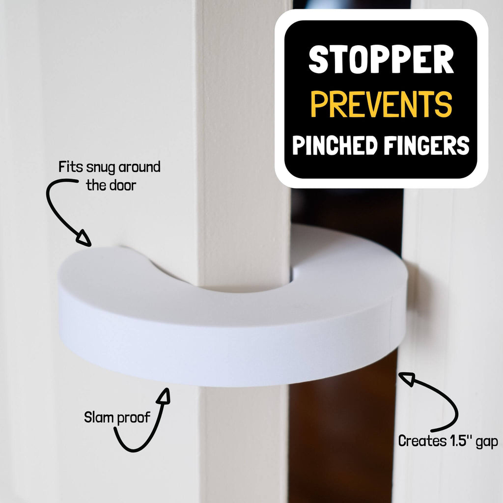 baby proof door stopper Door Buddy child safety door stopper and dog proof door control solution that keeps doors safely open and prevents pinched fingers.